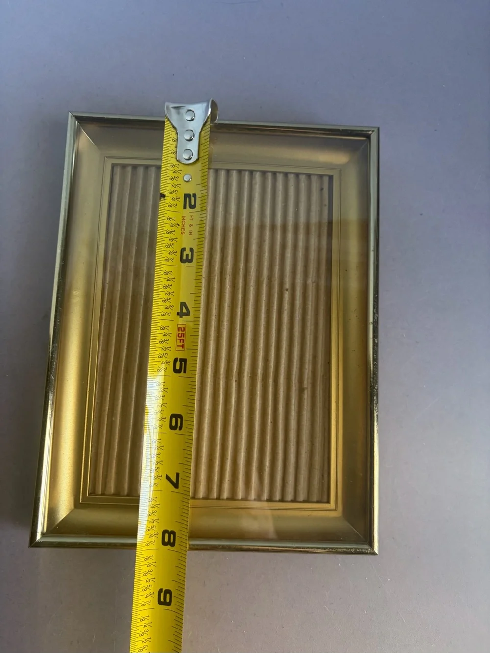 Gold Decorative Ribbed Photo Frame - Home Accents